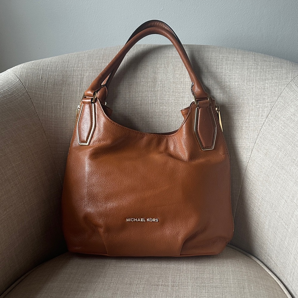 Michael Kors Tan Leather Shoulder Bag